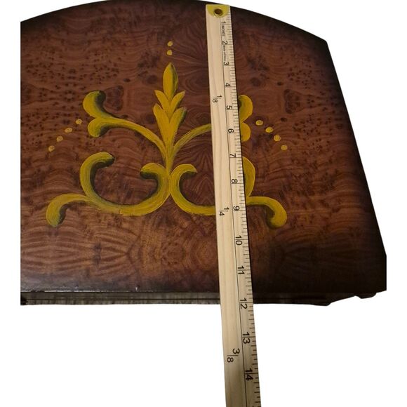 Antique Wooden Treasure Chest Pirate Decorative Storage Keepsake Jewelry RARE - Picture 10 of 10